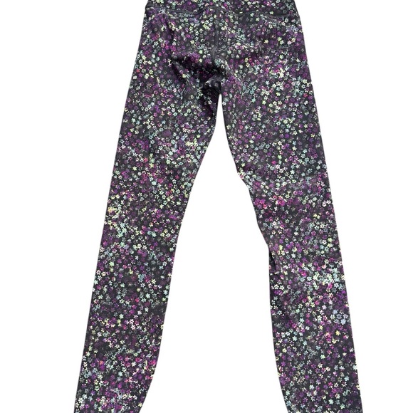 lululemon athletica Floral Leggings - Black and Purple - Picture 4 of 7
